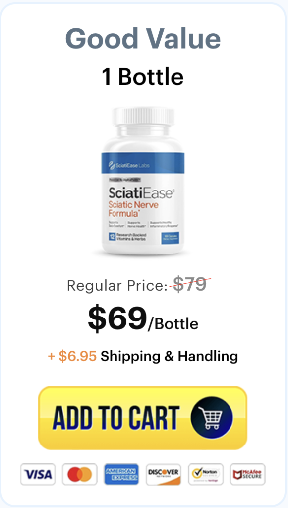 SciatiEase bottle - supplement for sciatica relief